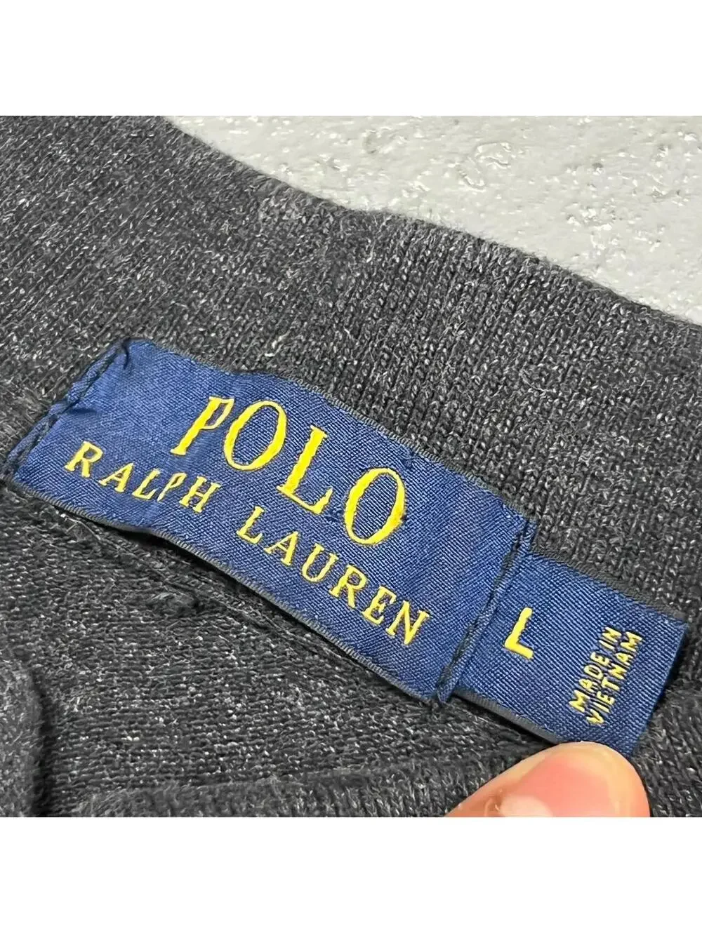Polo Ralph Lauren Dark Gray Long Sleeve Polo Shirt